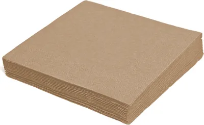 Produktbild von 250 Serviette PAP 2-lagig, naturbraun, 33x33 cm