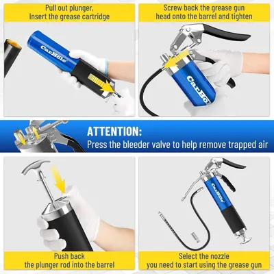 Fettpistole mit einer Hand und flexibler Schlauch - 8000 PSI