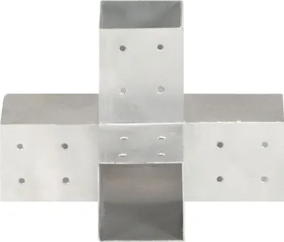 Obrázok produktu pre vidaXL Post Connector X-Form Pozinkovaný kov 81 x 81 mm
