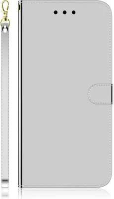 Produktbild von König Design Hülle kompatibel mit Motorola Moto G22 Kunstleder Handyhülle - Handy Case Silber