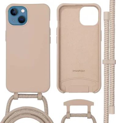 Image de imoshion Coque arrière colorée avec cordon amovible et MagSafe pour Apple iPhone 13 - Nude