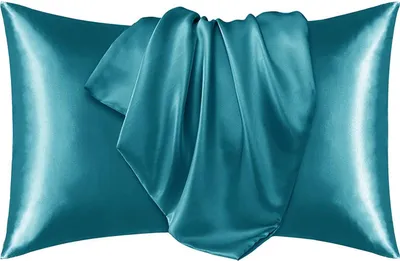 Produktbild von 2 Stück Satin-Kissenbezug, glatte Kunstseide, einfarbig, verhindert Kräuseln, Brechen, Schlafzimmer, Wohnzimmer, Sofa, Kissenbezug