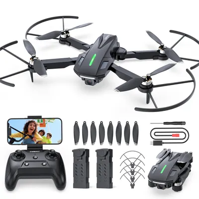 Produktbild von DEERC Drohne mit Kamera 1080P für Kinder, RC Quadrocopter D75 faltbar mit Wifi Übertragung, Lange Flugzeit, Bürstenloser Motor, Höhenhaltung