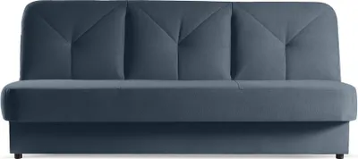 Produktbild von BETTSO Stilvolles NARDO Sofa mit Schlaffunktion und Bettzeugablage Blau