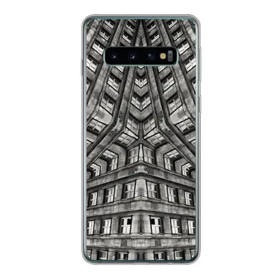 Produktbild von MuchoWow® Handyhülle Schutzhülle Hülle für Samsung Galaxy S10 Kunst - Schwarz - Weiß - Psychedelisch Silikon Softcase Handy Hülle - Handytasche
