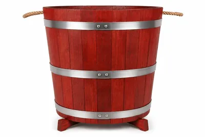 Produktbild von Runder Blumentopf aus massivem Akazienholz, 58 L, wetterfest, Unikat für Garten & Terrasse