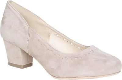 Produktbild von Viktoria Trachtenpumps aus Leder und Synthetik in Taupe mit Absatz, Größe 37