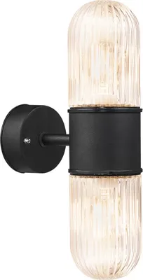 Produktbild von Nordlux 2115301003 Konyo Wandleuchte 2xE27 Metall Glas Schwarz IP54