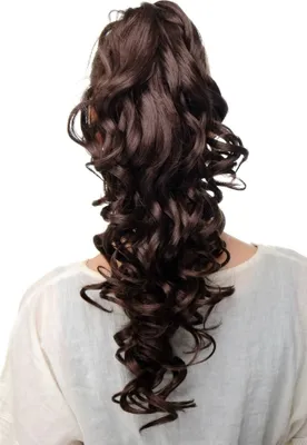 Produktbild von WIG ME UP Zopf Pferdeschwanz gelockt Mittelbraun SA09-6