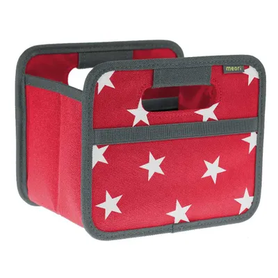 Produktbild von Meori Faltbox - Mini 1,8L, 16,5 x 14 x 12,5 cm, verschiedene Farben Farbe: Hibiskus Rot Sterne