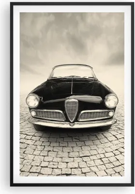 Produktbild von Gerahmtes Poster - Schwarzer Rahmen - Alpha Romeo Giuletta - 61x91,5 cm - Wand Bild - Wanddeko - Wandbilder - Kunstposter - Wandposter - Bilderrahmen - Bilder - Kunstdruck - Wandbild - P2BPA61x91-4210