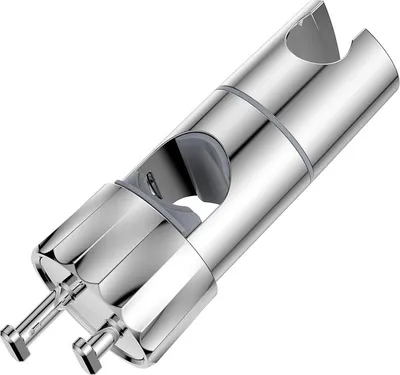 Produktbild von Ersatz-Duschkopfhalter – universeller, verstellbarer Duschkopfhalter mit 2 Haken für 16–27 mm Duschstangen, Duschstangenhalter, wandmontierter Duschkopfhalter aus ABS, Chrom