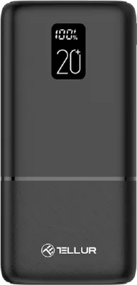 Zdjęcie produktu dla Tellur PD202, 20000 mAh, Litowo-polimerowy (LiPo), Quick Charge 3.0, Czarny