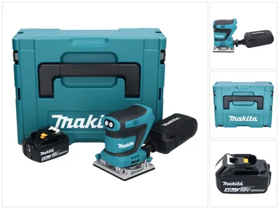 Produktbild von Makita DBO 482 M1J Akku Schwingschleifer 18 V 112 x 102 mm + 1x Akku 4,0 Ah + Makpac - ohne Ladegerät