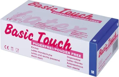 Produktbild von AMPri BASIC TOUCH Latexhandschuhe puderfrei 100 Stück Gr. S