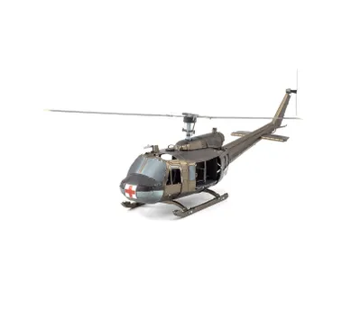 Produktbild von Metal Earth UH-1 Huey, Hubschraubermodell, Montagesatz, UH-1 Huey, Unisex, Metall, Mäßig