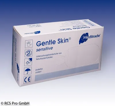 Obrázek produktu pro Meditrade® 1221RMT Meditrade® unisex Einmalhandschuhe Gentle Skin® sensitive beige Größe M, 100 St.