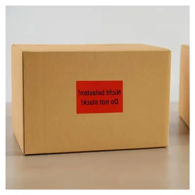 Produktbild von Warnetiketten 150 x 100 mm - Paketaufkleber Nicht belasten! - 500 selbstklebende Versandetiketten auf 1 Rolle