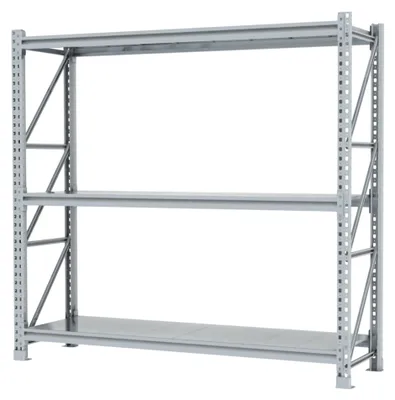 Produktbild von Povag Schwerlastregal, 450 kg Fachlast, Lagerregal mit 3 Ebenen, 200x214x60 cm