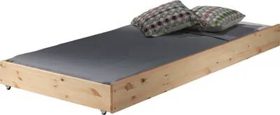 Produktbild von Bettschubkasten >PINO< in Kiefer massiv natur lackiert - 196x19x94 (BxHxT)