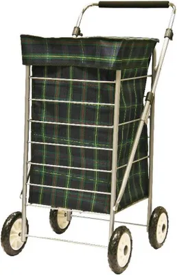 Immagine prodotto di Carrello della spesa pieghevole 60 L blu-verde 98x48x62 cm