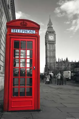 Obrázek produktu pro London Poster City colorlight Červená telefonní budka