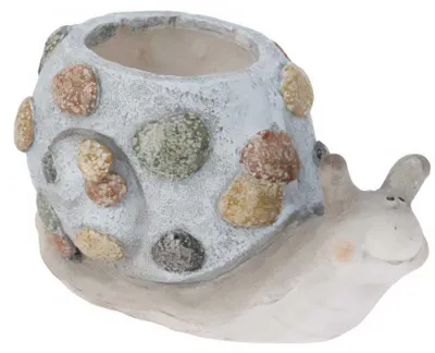 Produktbild von Wetterfester Blumentopf für den Garten mit Frosch, Schnecke oder Schildkröte Design, 32x19x16 cm