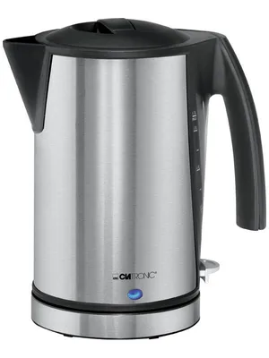 Zdjęcie produktu dla Clatronic WKS 3288, 1,7 l, 2200 W, Czarny, Stal nierdzewna, Stal nierdzewna, Wskaźnik poziomu wody, Zabezpieczenie przed przegrzaniem