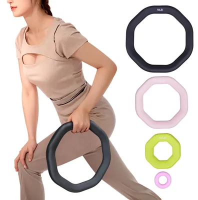 Zdjęcie produktu dla Hantle obciążeniowe 2-w-1, kettlebell i stojak, 4 obciążenia o wadze od 0,1 do 4,5 kg, idealne do jogi i treningu core