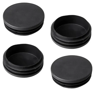 Lamellenstop rund Ø 20 mm, 4 Stück, schwarz