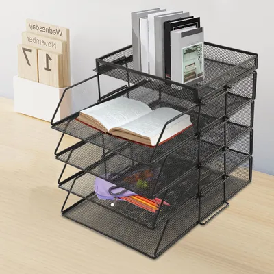 Produktbild von Papiersammeltray, 33*29*25cm Schreibtischorganisator, Stapelbares Bürodokumentenorganizer