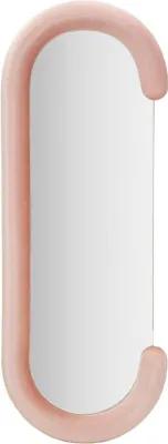 Zdjęcie produktu dla Nowoczesne aksamitne lustro do montażu na ścianie lub podłodze 60x160cm Chantal - Różowy