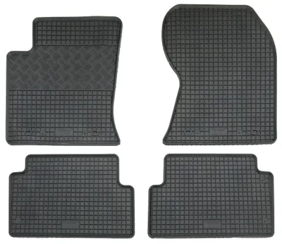 Gummifußmatten Set 4-teilig für Ford Focus MK1 (1998-2004), schwarz