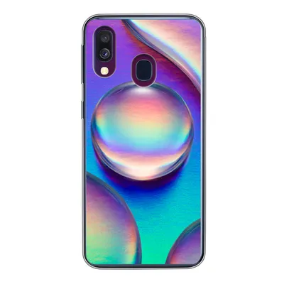 Produktbild von MuchoWow® Handyhülle Schutzhülle Hülle für Samsung Galaxy A40 Wasser - Regenbogen - Abstrakt Silikon Softcase Handy Hülle - Handy-Tasche