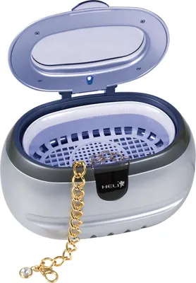 Imagen del producto de Limpiador Ultrasónico Heli para Joyas 600 ml con Luz LED