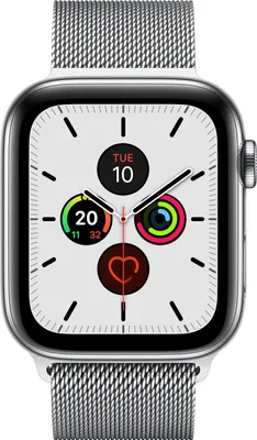 Produktbild von Apple Watch Series 5 GPS + Cellular 44mm Edelstahl Milanaise Armband Silver
