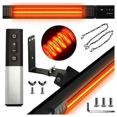 Produktbild von Infrarot Heizstrahler Infrarotheizung 2500W RAY – Elektroheizung mit 9 Stufen, IP65, Terrassenheizer Outdoor, Heizstrahler Terrasse & Innenraum