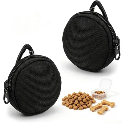 Immagine prodotto di Sacchetti per dolcetti con clip, borsa per cibo per cani, per l'addestramento, confezione da 2, 7,6 cm