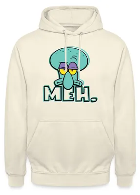 Produktbild von Spreadshirt SpongeBob Schwammkopf Thaddäus Q. Tentakel Uni Hoodie, M, Vanille-Milchshake