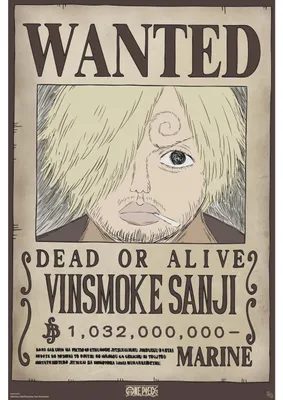 One Piece Wanted Sanji Wano Poster 61x91,5 cm