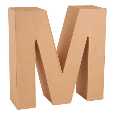 Produktbild von Glorex Papp-Buchstabe M 17,5 x 5,5 cm