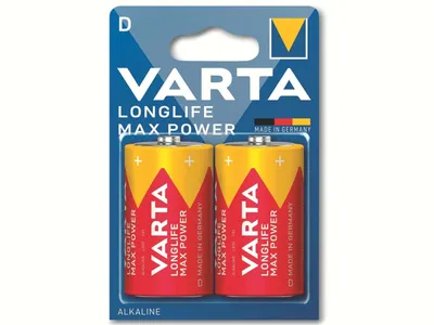 Produktbild von Varta MAX TECH 2x Alkaline D, Einwegbatterie, D, Alkali, 1,5 V, 2 Stück(e), Gold, Rot