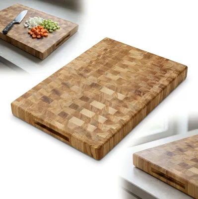 Obrázek produktu pro Krájecí deska END GRAIN BLOK z dubového dřeva, olejovaná, 50x35x4, PREMIUM