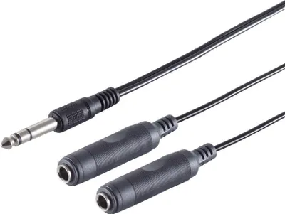 Produktbild von Klinkenstecker 6,3mm/ 2 Klinkenbuchse 6,3mm, 0,2m