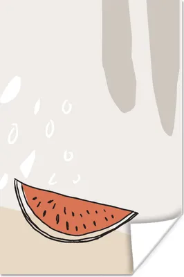 Produktbild von MuchoWow® Poster Sommer - Melone - Grau 40x60 cm - Plakate für die Wand - Poster Babyzimmer