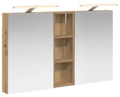 Imagen del producto de vidaXL Juego de 3 armarios para baño, 100 x 10,5 x 60,5 cm, fabricados en material de madera
