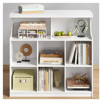 Produktbild von Bücherregal, 8-Fächer Bücherschrank, Lagerregal, Büroregale, Aufbewahrungsregal für Schlafzimmer, Wohnzimmer, Arbeitszimmer und Büro 30 x 100 x 100 cm weiß