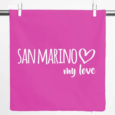 Produktbild von Huuraa Kissenbezug San Marino my love 40x40cm Fuchsia Baumwolle Dekokissenbezug Geschenkidee