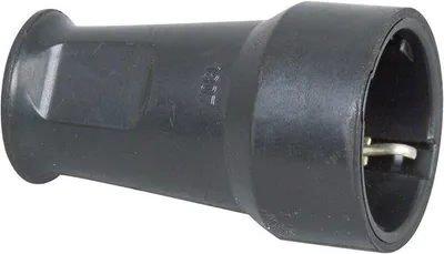 Productafbeelding van Rubberen Geaarde Koppeling met Knikbescherming - IP20, 250 V (16A)
