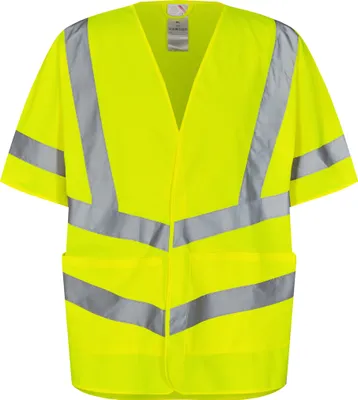 Produktbild von F. Engel Safety Weste mit kurzen Ärmeln, Gelb, Gr. 3XL/4XL
